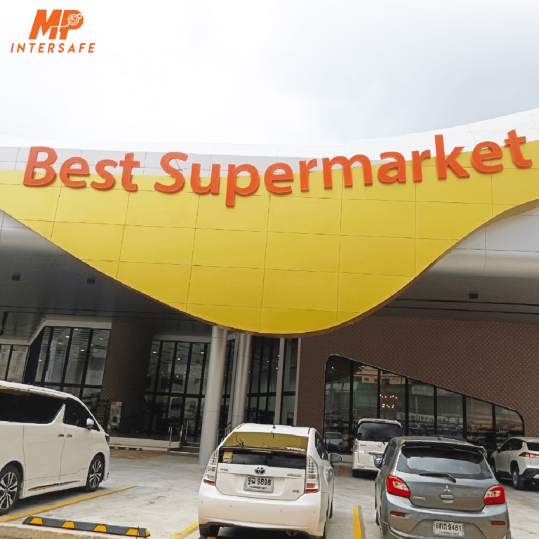 Best Supermarket -งานติดตั้งกล้อง Hikvision  IP Daul light ความชัด 4 MP 60 จุดและติดตั้งระบบ Acess control 7 จุด